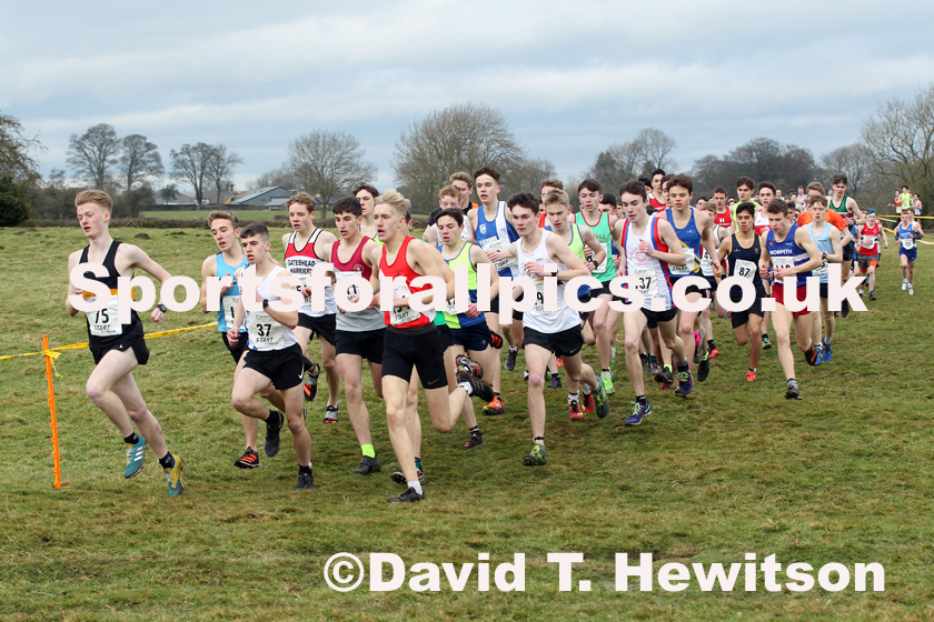 Mens under-17s Northern Cross Country Champs., Camp Hill Estate, Kirklington.  Photo: David T. Hewitson/Sports for All Pics